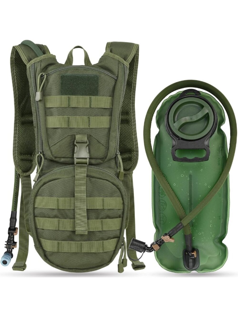 Tactical Molle Hydration Pack Backpack with 3L Water Bladder for Outdoor